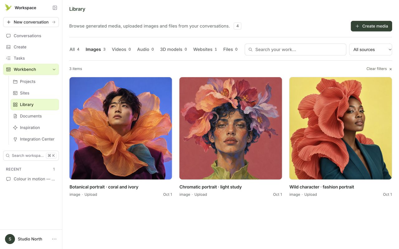 Library · Choose a piece from your collection.